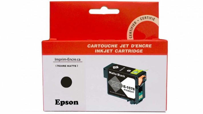 Encre Epson T157820 noire matte compatible de très haute qualité - 29.5 ml.