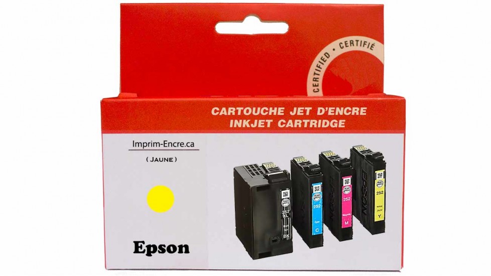 Encre Epson T252XL420 jaune compatible de très haute qualité - 1,100 pages