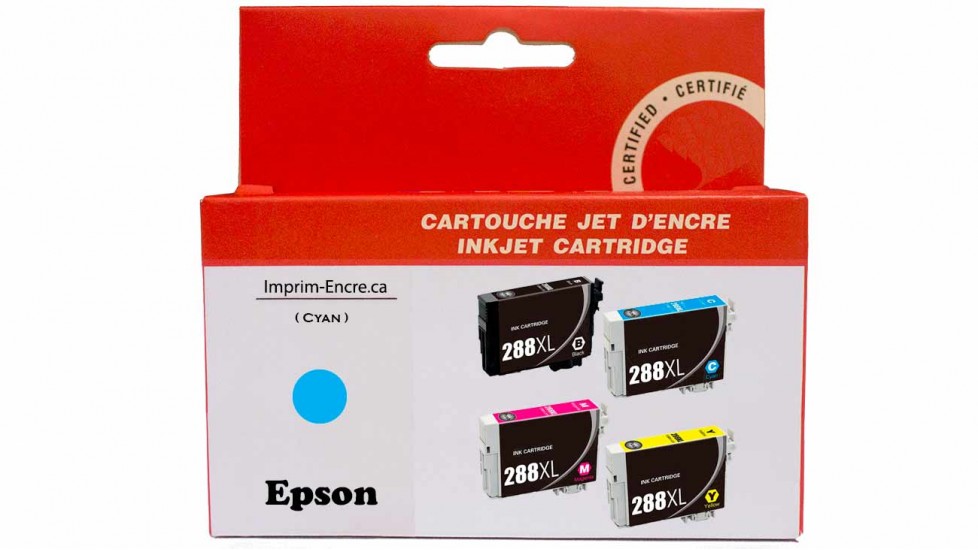 Encre Epson T288XL220 cyan compatible de très haute qualité - 450 pages