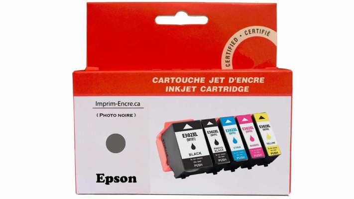 Encre Epson T302XL120 photo noire compatible de très haute qualité - 800 pages