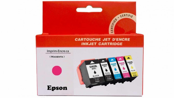 Encre Epson T302XL320 magenta compatible de très haute qualité - 650 pages