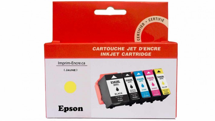 Encre Epson T302XL420 jaune compatible de très haute qualité - 650 pages