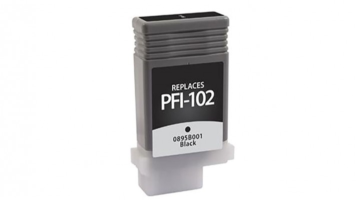 Encre  Canon PFI-102BK noire originale ( OEM ) remise à neuf  - 2,200 pages