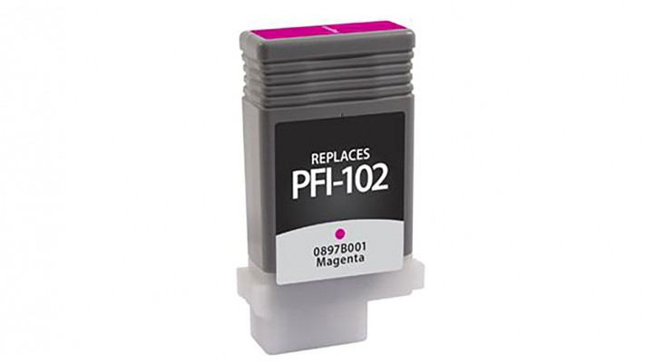 Encre  Canon PFI-102M magenta originale ( OEM ) remise à neuf - 2,200 pages