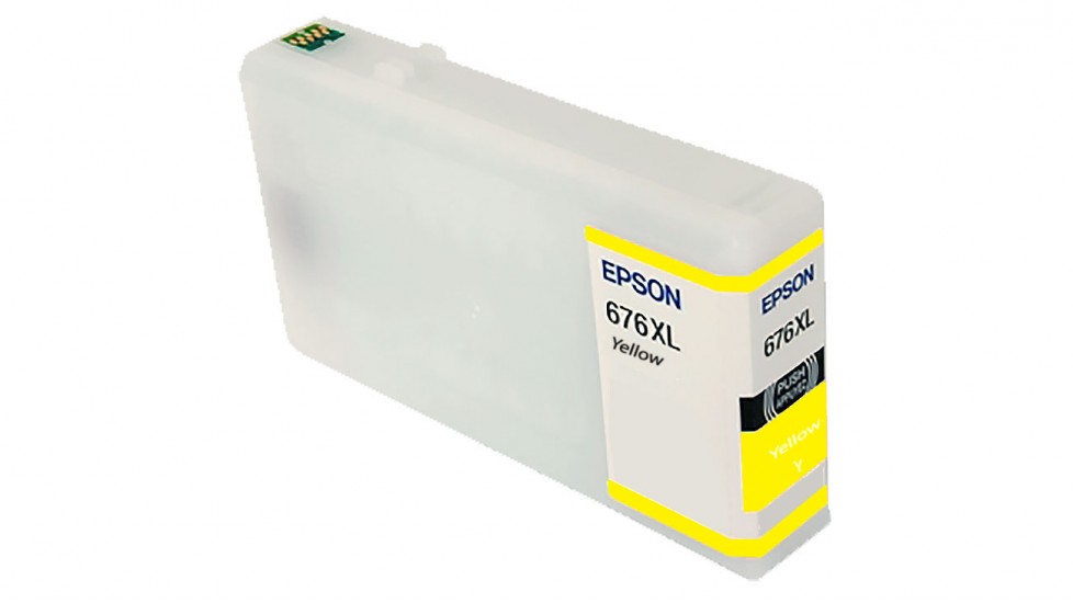 Encre Epson T676XL420 ( 676XL ) jaune originale ( OEM ) remise à neuf de très haute qualité - 1,200 pages
