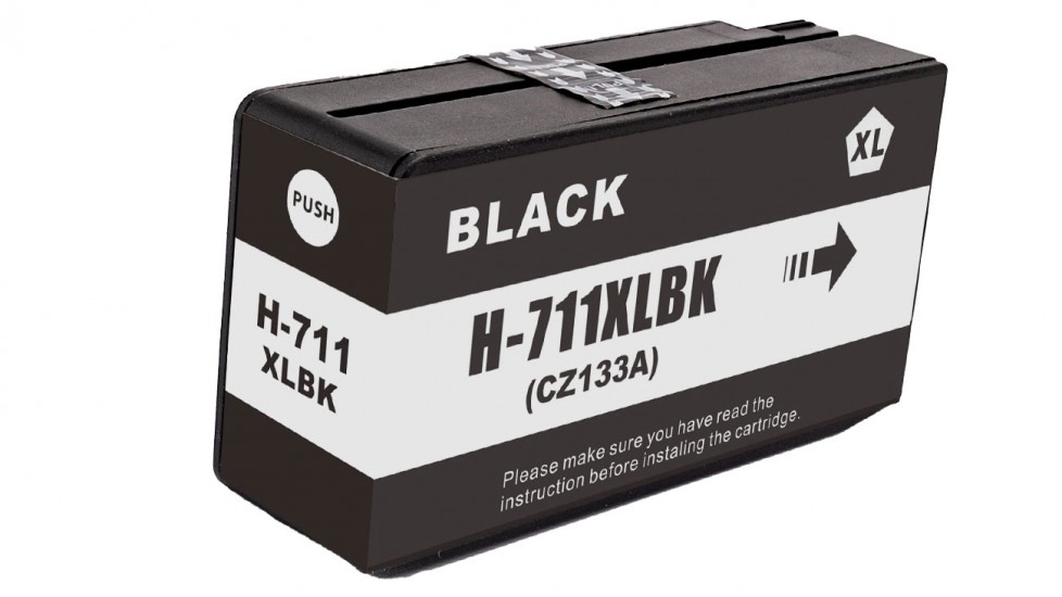 Encre HP ( 711XL ) noire compatible de très haute qualité - 80 ml