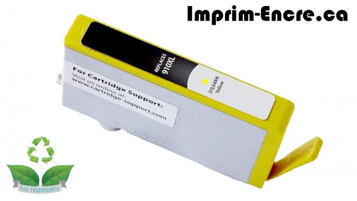 Encre HP 3YL64AN ( 910XL ) jaune originale ( OEM ) remise à neuf de très haute qualité - 825 pages